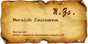 Mersich Zsuzsanna névjegykártya